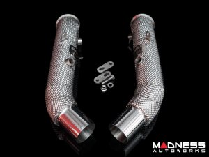 Alfa Romeo Giulia Downpipe Set - 2.9L - TUO - w/ Heat Shield 